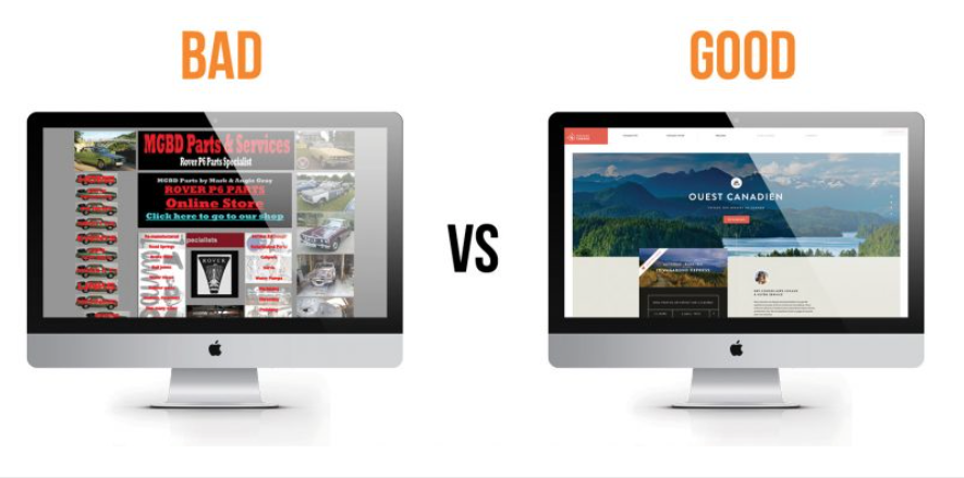 Bad vs good website design